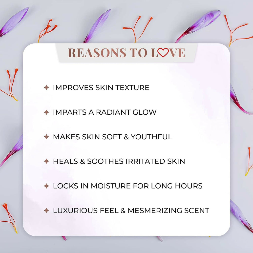 Just Herbs Saffron + Malai Nourishing Body Milk Lotion