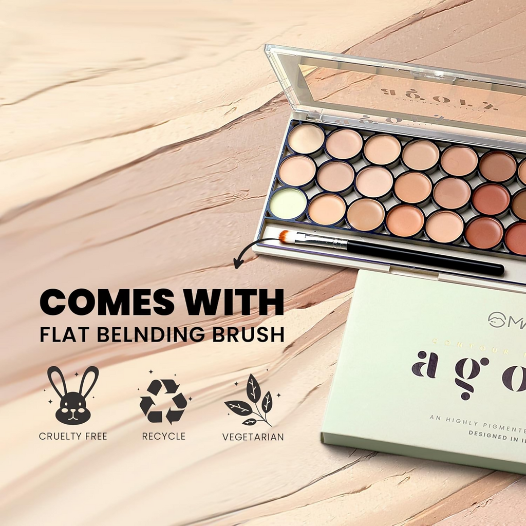 MARS Cosmetics 24 Shade Agory Cream Contour Palette With Brush - Shade-02