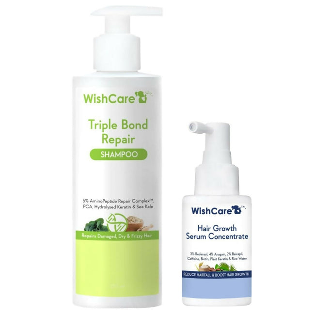 Wishcare Triple Bond Shampoo & Hair Growth Serum Combo Hover Image
