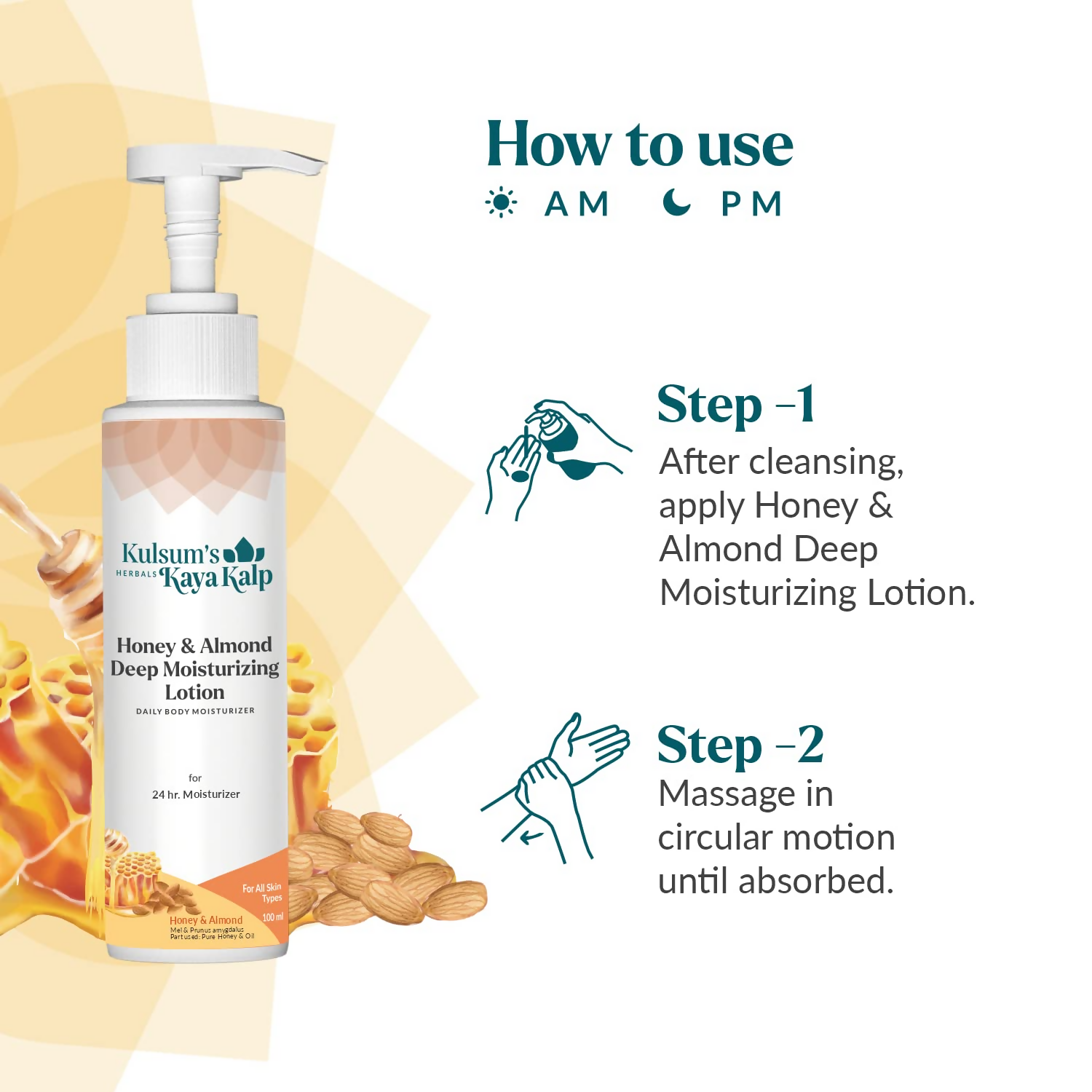 Kulsum's Kaya Kalp Honey & Almond Deep Moisturizing Lotion