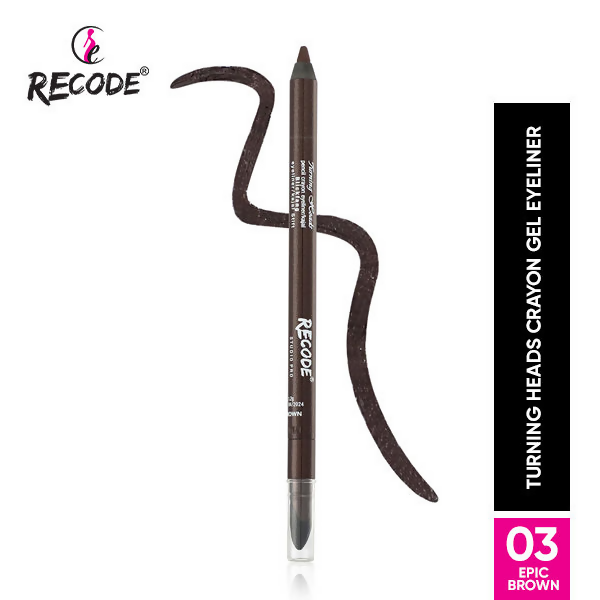 Recode Turning Heads Crayon Gel Eyeliner Cum Kajal Pencil - Epic Brown