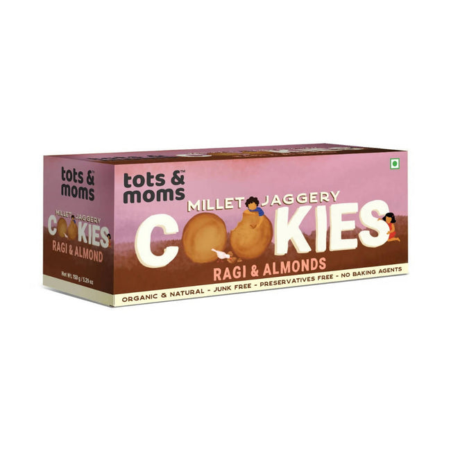Tots and Moms Millet & Jaggery Cookies with Ragi & Almonds Hover Image