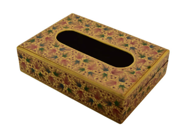 Nizalia Floral Motif Embossed Golden Paper Mache Bowl Hover Image