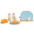 Nesta Toys Wooden Bread Pop-up Toaster (Blue), Kitchen Set Toy, Play Food, Pretend Play Toys for Kids (3+ Years)
