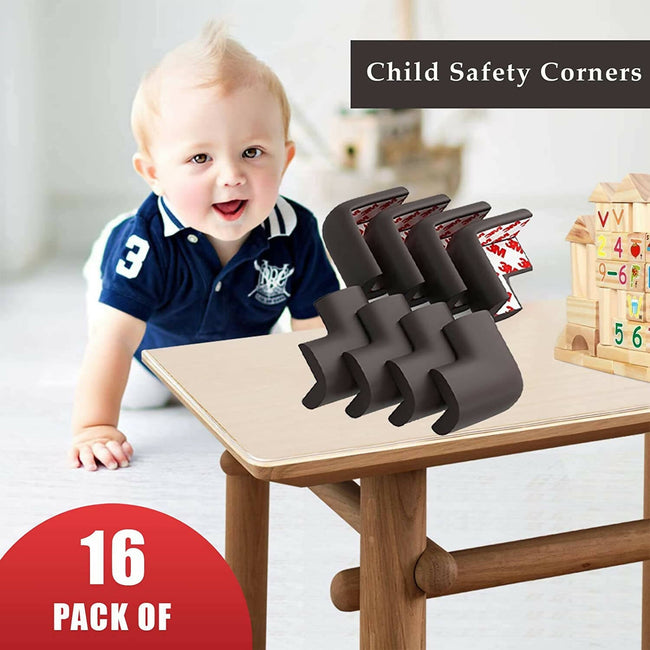 Safe-O-Kid Corner Guardscushions, U Shaped, Large Size Extra Thick, Brown Main Image