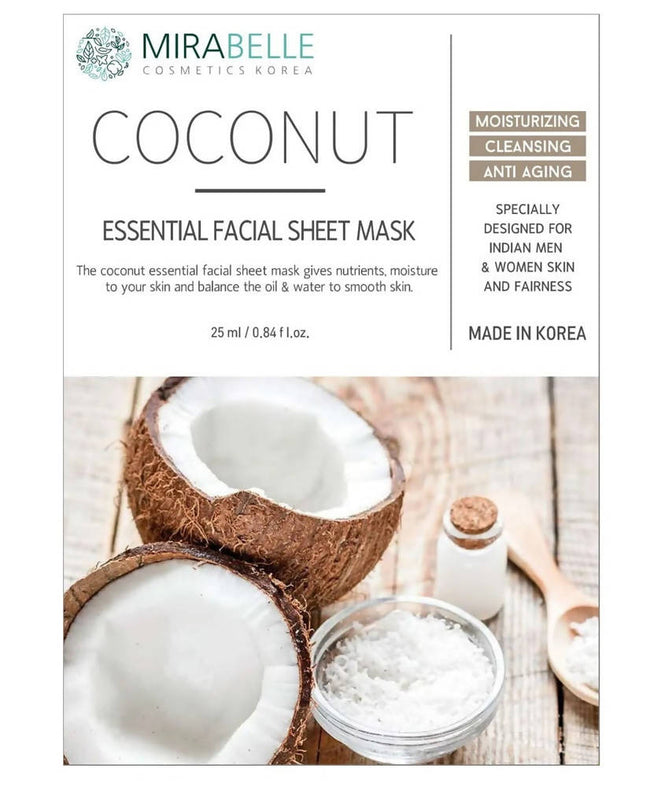 Mirabelle Korea Coconut Essential Facial Sheet Mask Hover Image