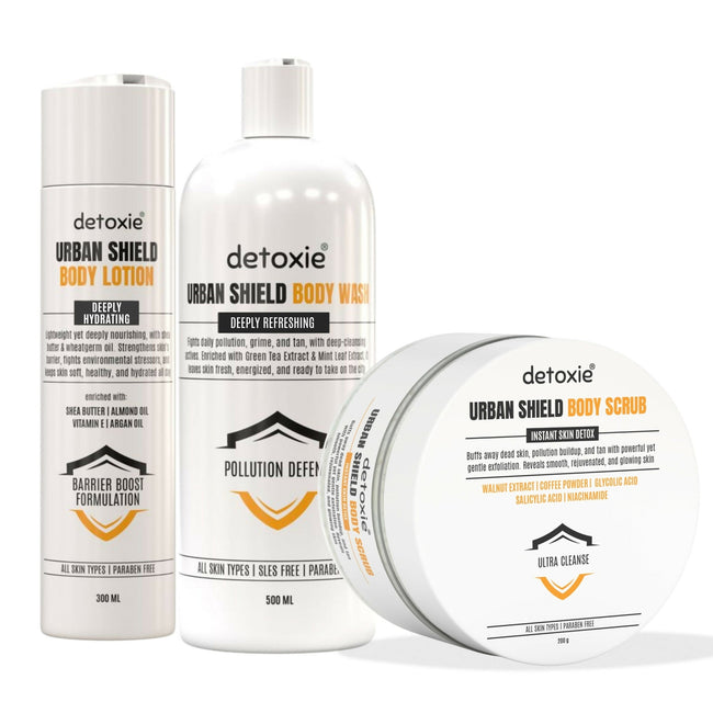 Detoxie Body Wash Lotion & Scrub Combo - Urban Shiled Hover Image