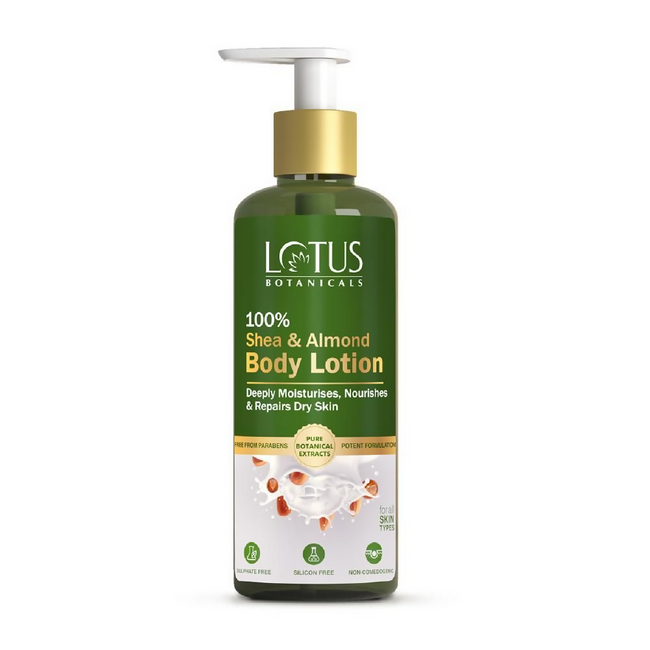 Lotus Botanicals 100% Shea & Almond Body Lotion Hover Image