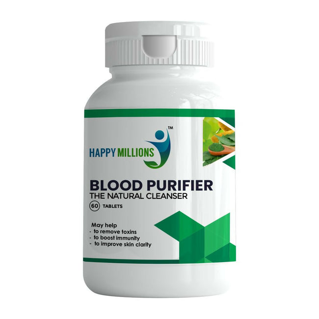 HappyMillions Blood Purifier Tablets | Ayurvedic Detox for Clear Skin & Immunity Boost Hover Image