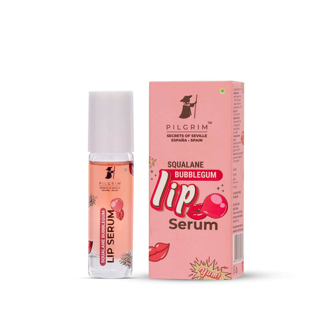 Pilgrim Spanish Lip Serum (Bubblegum) with Roll-on For Visibly Plump Lips, Hydrating Lip Serum For Dark Lips Hover Image