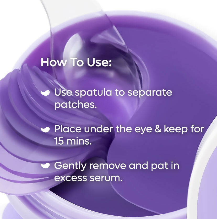 mCaffeine Black Tea Hydrogel Under Eye Patches with Vegan Collagen Peptide - Anti-Ageing