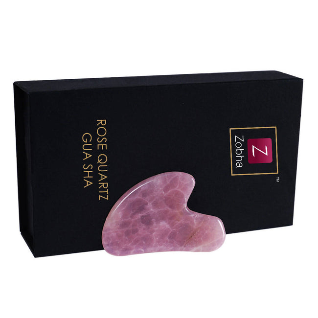 Zobha Rose Quartz Gua Sha - Limited Time Offer Hover Image