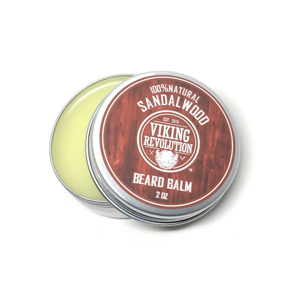 Viking Revolution Beard Balm with Sandalwood Scent and Argan Jojoba Oils