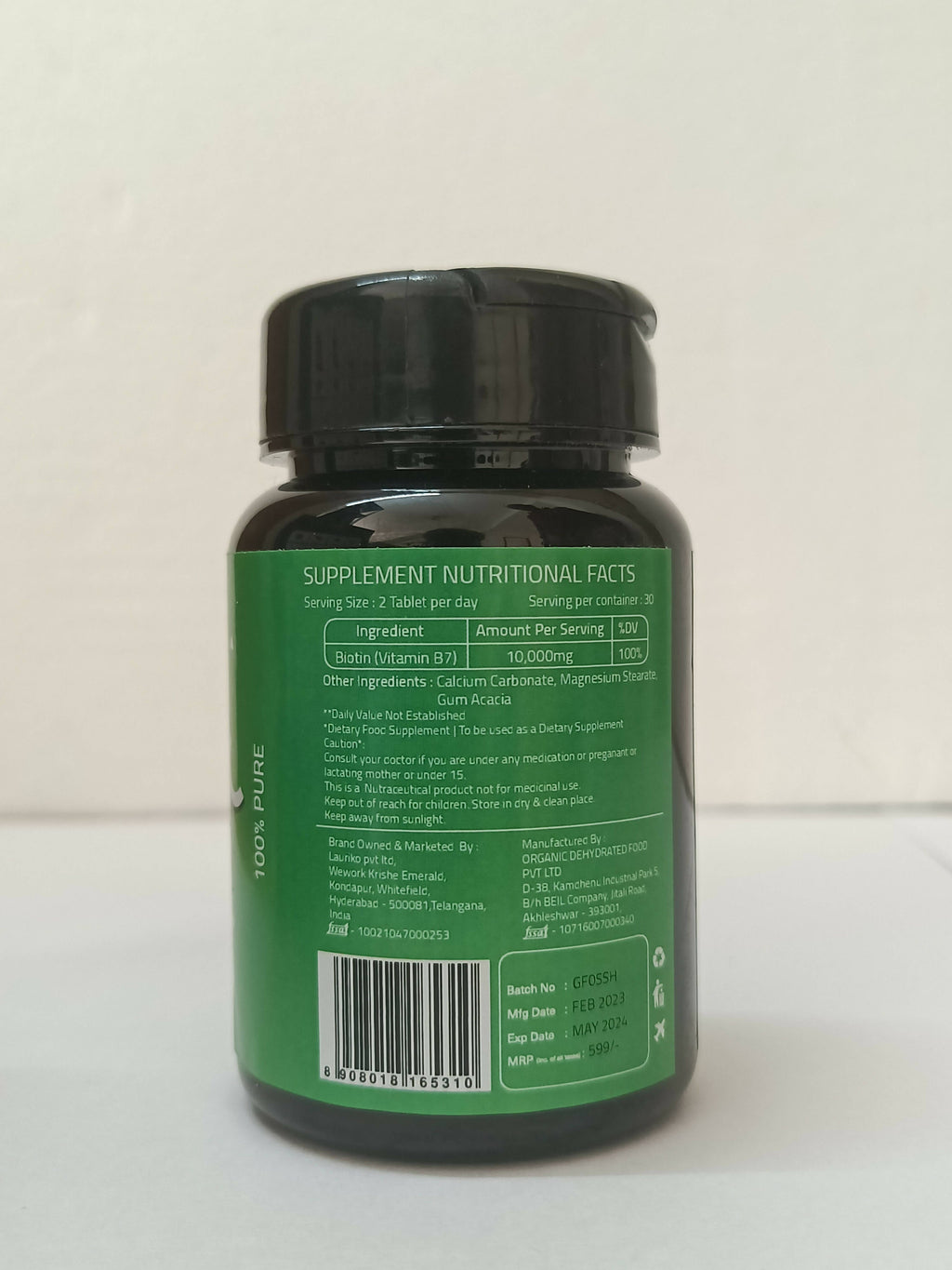 Laurik Biotin Tablets For Men And Women | Biotin Supplement For Hair Growth And Glowing Skin