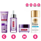 L'Oreal Paris Hyaluronic Acid Hydrating And Protecting CSMS (Cleanser, Serum, Moisturizer, Sunscreen) Regime Kit