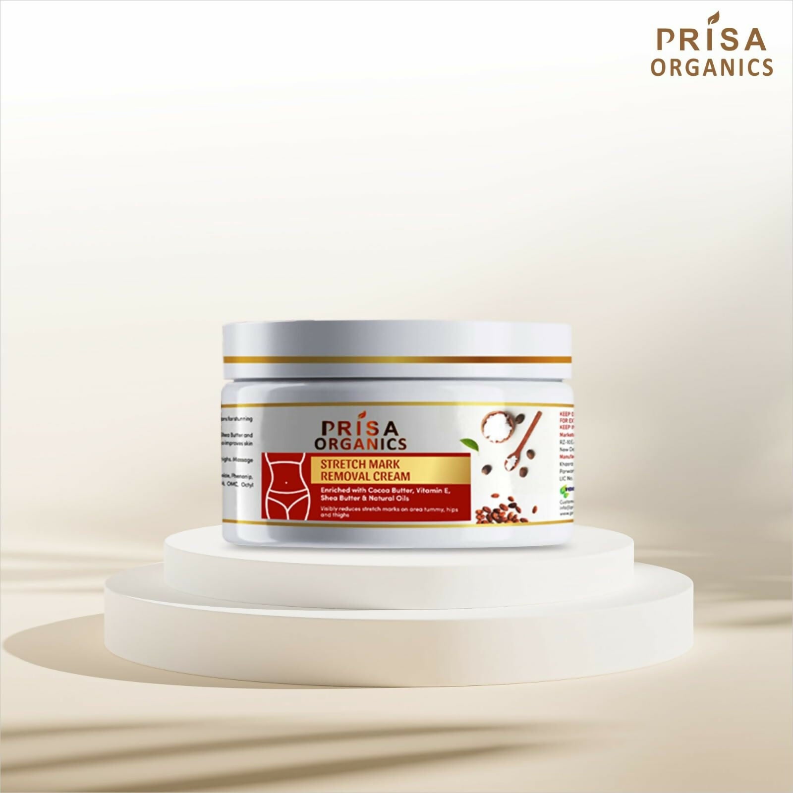 Prisa Organics Stretch Mark Removal Cream To Reduce Stretch Marks, Scars, Spots, Discolouration