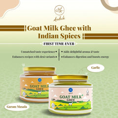 Aadvik A2 Goat Milk Ghee Infused with Garam Masala | Naturally Fed Goats Ghee | Authentic Indian Aromas