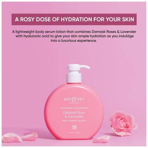 Dot & Key Hydrating Hyaluronic Damask Rose & Lavender Body Serum Lotion