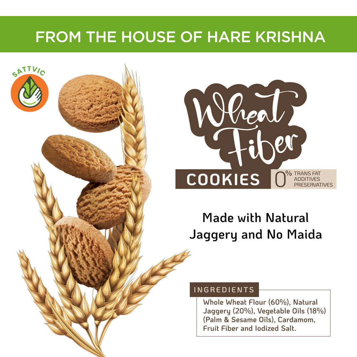 Vasudha Nurtured By Nature Wheat Fiber Millet Cookies