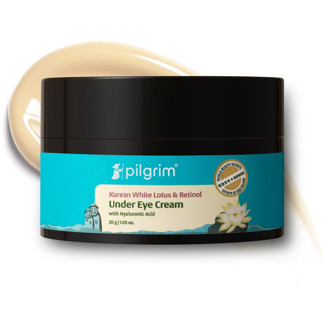 Pilgrim Korean Retinol Under Eye Cream with Vitamin C & Hyaluronic Acid For Dark Circles, Puffiness & Fine Lines Hover Image