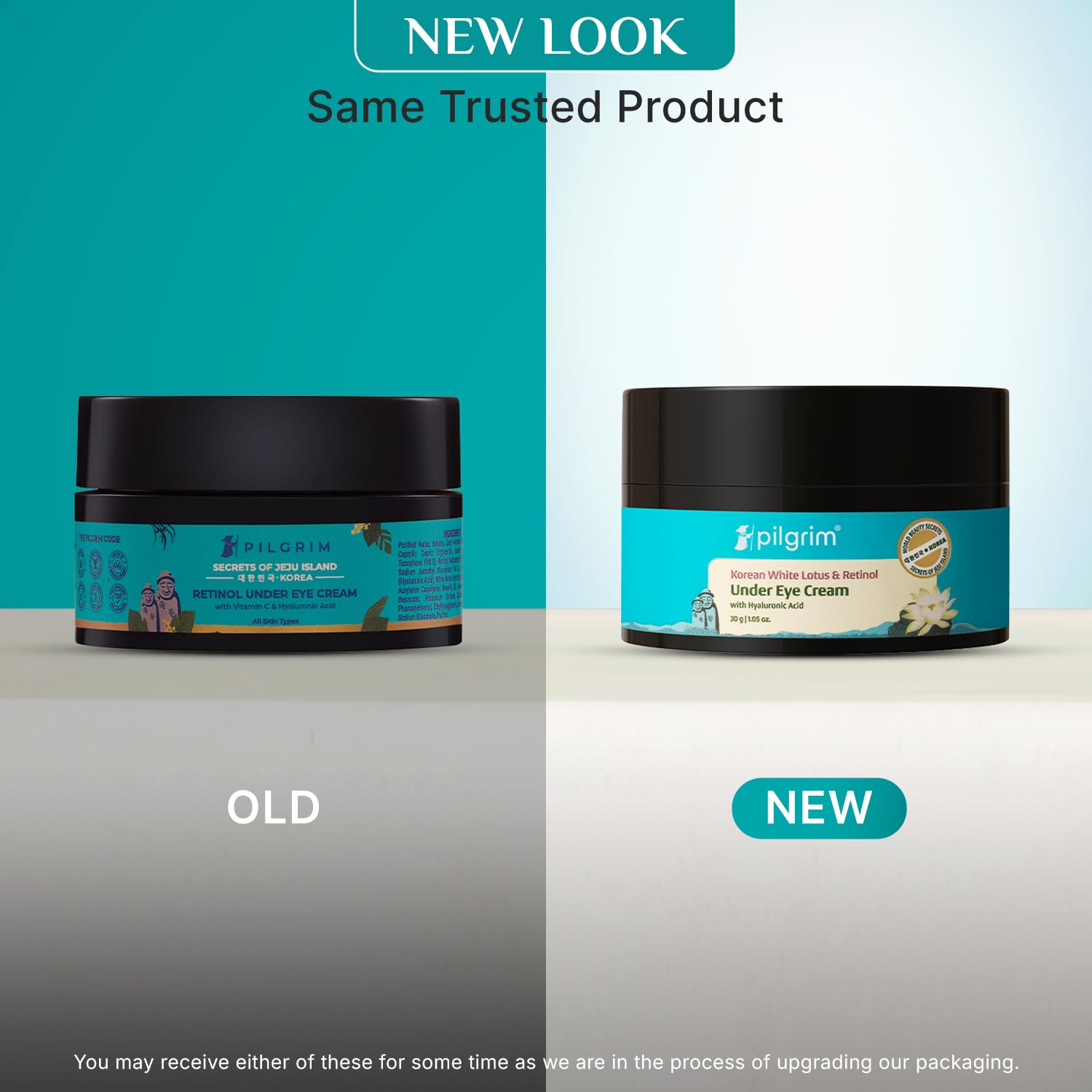 Pilgrim Korean Retinol Under Eye Cream with Vitamin C & Hyaluronic Acid For Dark Circles, Puffiness & Fine Lines