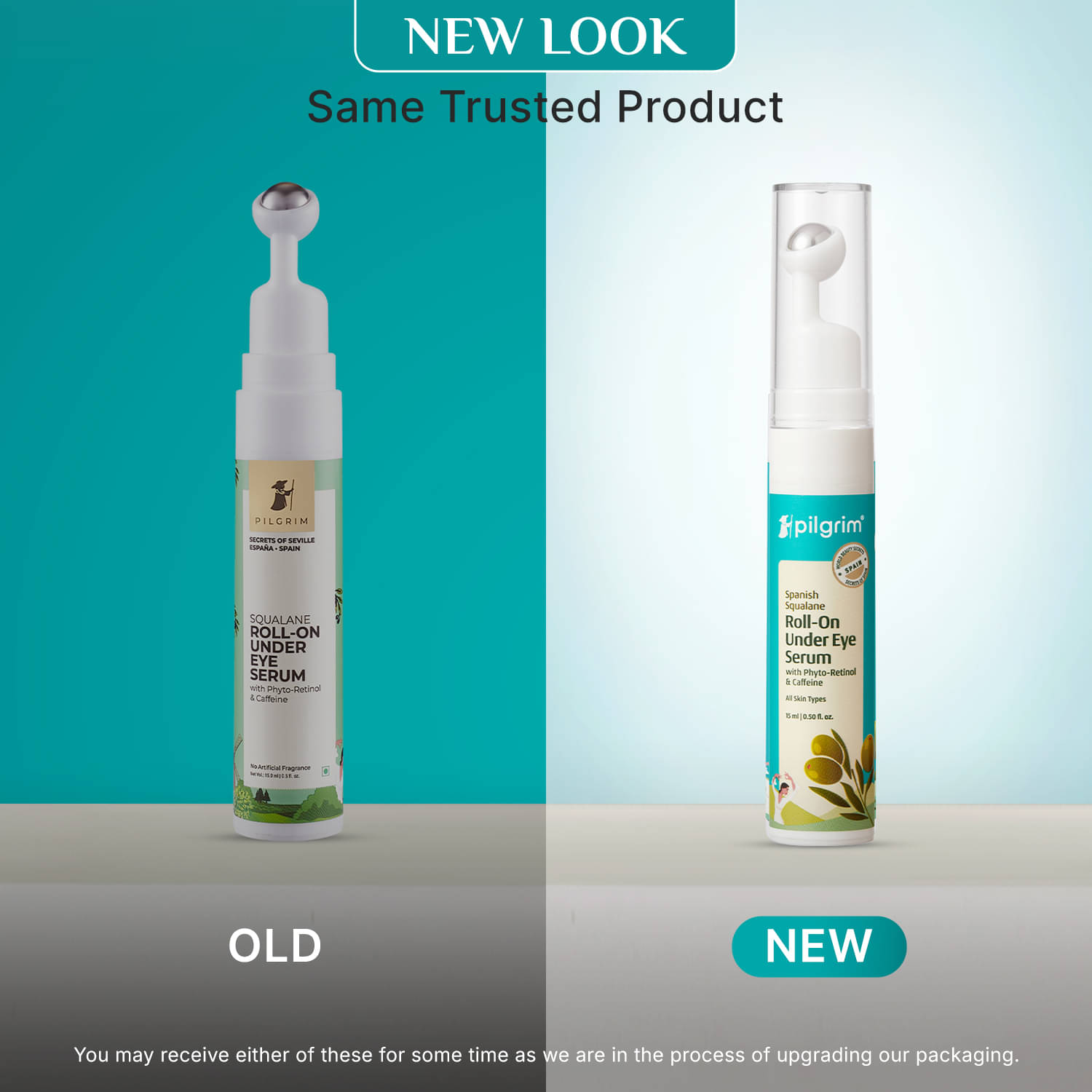 Pilgrim Roll-on Under Eye Cream Massage Roller To Reduce Dark Circles, Puffiness, and Fine Lines