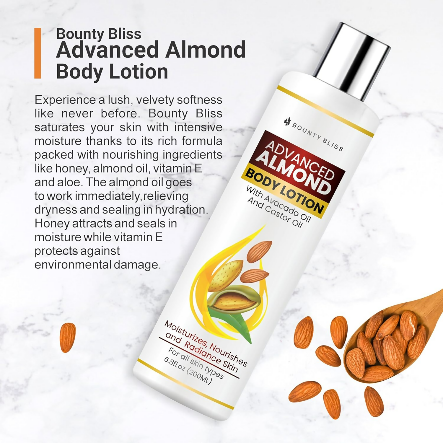 Bounty Bliss Almond Body Lotion - Moisturizing Care For Silky Smooth Skin