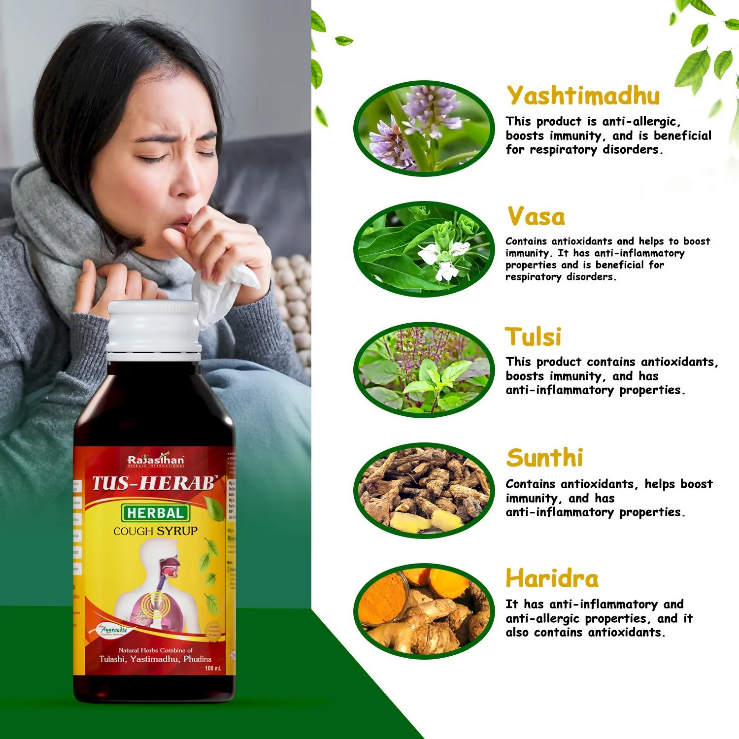 Rajasthan Herbals Tus Herab Cough Syrup