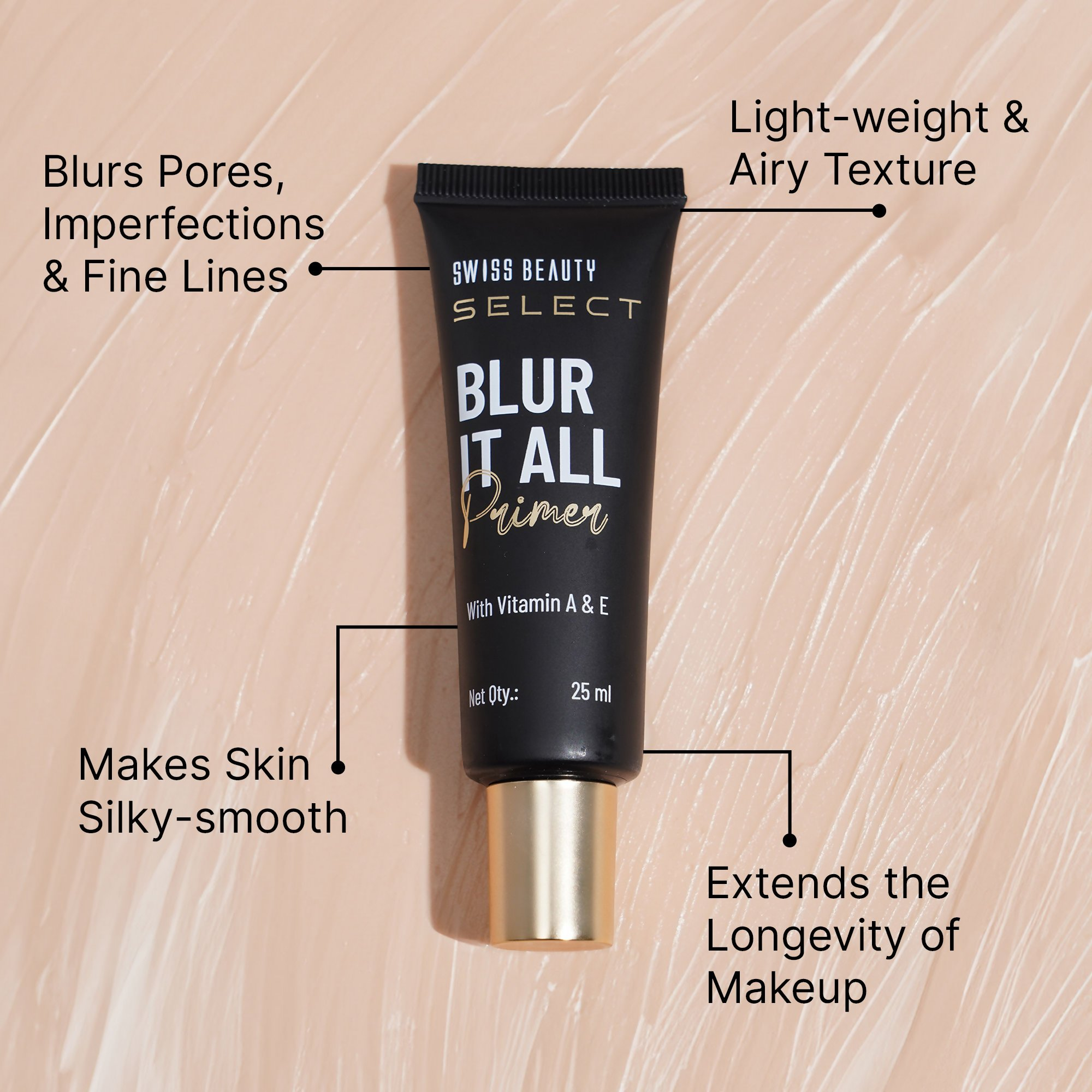 Swiss Beauty Select Blur It All Primer With Vitamin A & E