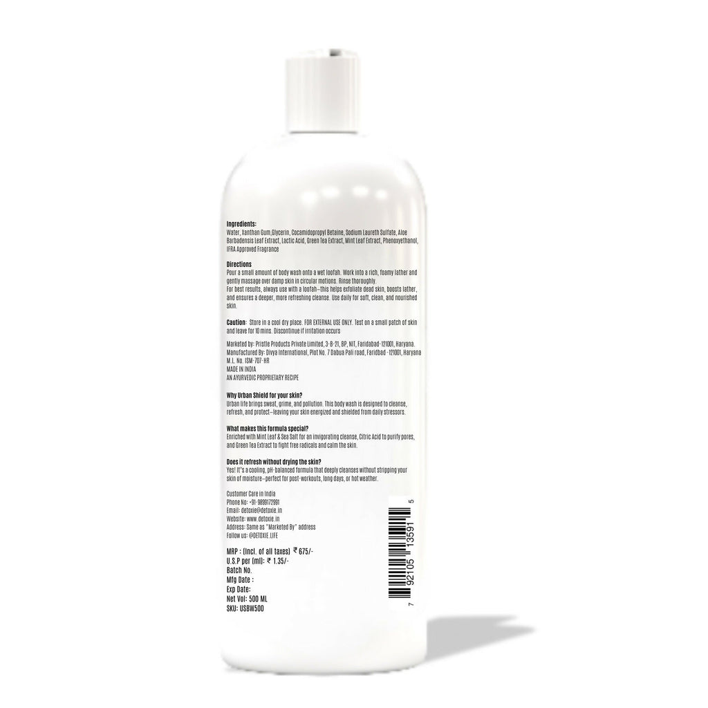 Detoxie Body Wash with Loofah - Urban Shield