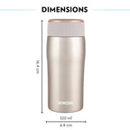 Borosil Cosmic Insulated Water Bottle Tumbler - 320ml (Gold)