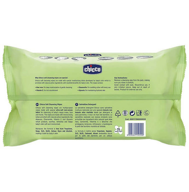 Chicco Baby Moments Soft Cleansing Wipes Main Image