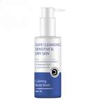 Dermistry Sensitive & Dry Skin Care Calming Soothing Body Wash Safe Soap Free Cleanser Blue Berry