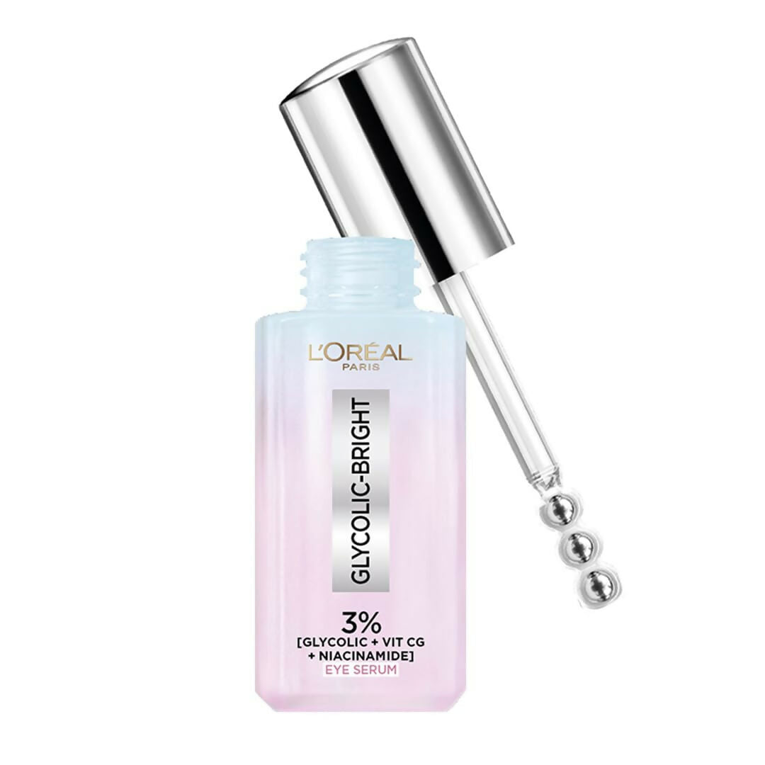 L'Oreal Paris Glycolic Bright Dark Circle Eye Serum With 3% [Glycolic + Vit Cg + Niacinamide]