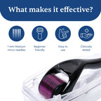 Man Matters Derma Roller 1.00 mm With 540 Titanium Alloy Needles - Promotes Beard Growth & Reduces Acne Scars