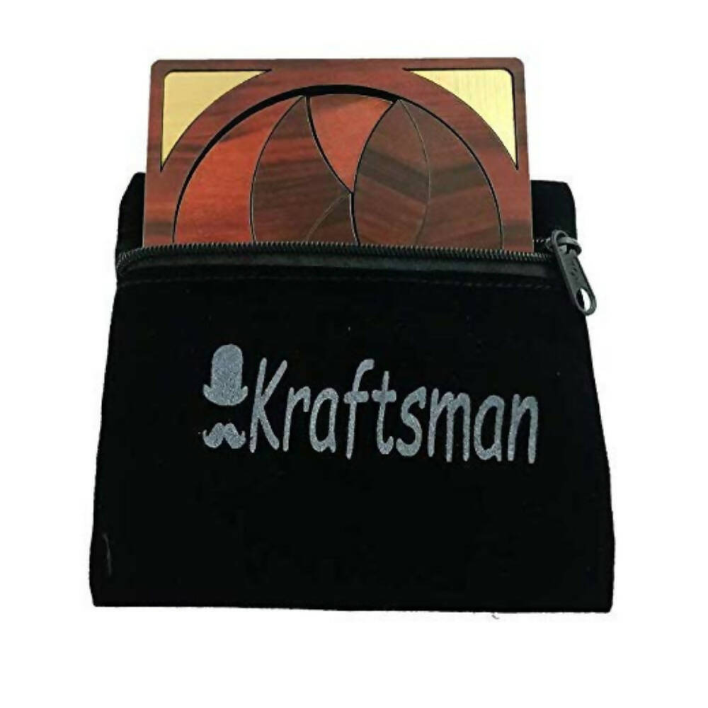 Kraftsman Portable Wooden Game Ball Puzzle | 10 Pieces Puzzle for Kids and Adults | Travel Pouch Included