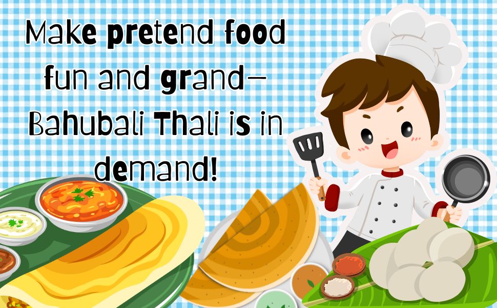 The Small Wonderland Bahubali Set-20 Piece Set-South Indian food inspired Pretend Play Food Toys