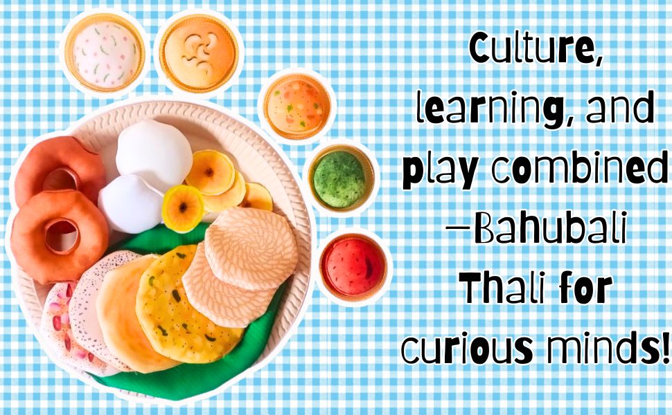 The Small Wonderland Bahubali Set-20 Piece Set-South Indian food inspired Pretend Play Food Toys