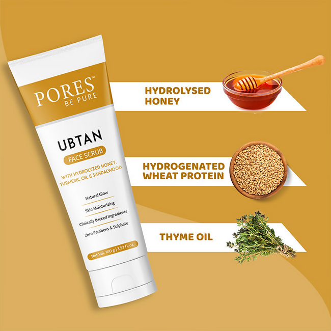Pores Be Pure Ubtan Detan Face Scrub Main Image