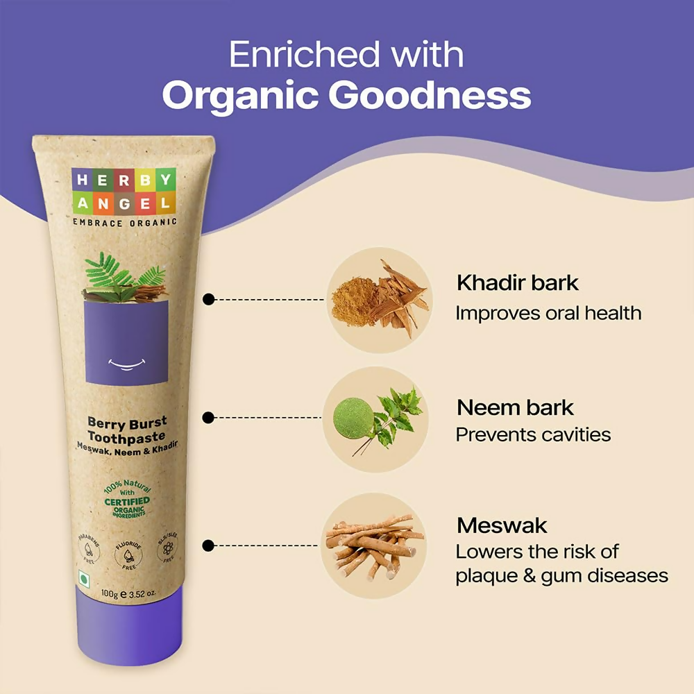 Herby Angel Baby Toothpaste Berry Burst - Herbal Kids