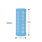 Safe-O-Kid Silicone Baby Feeding Bottle Cover Cum Sleeve for Insulated Protection 250mL- Blue