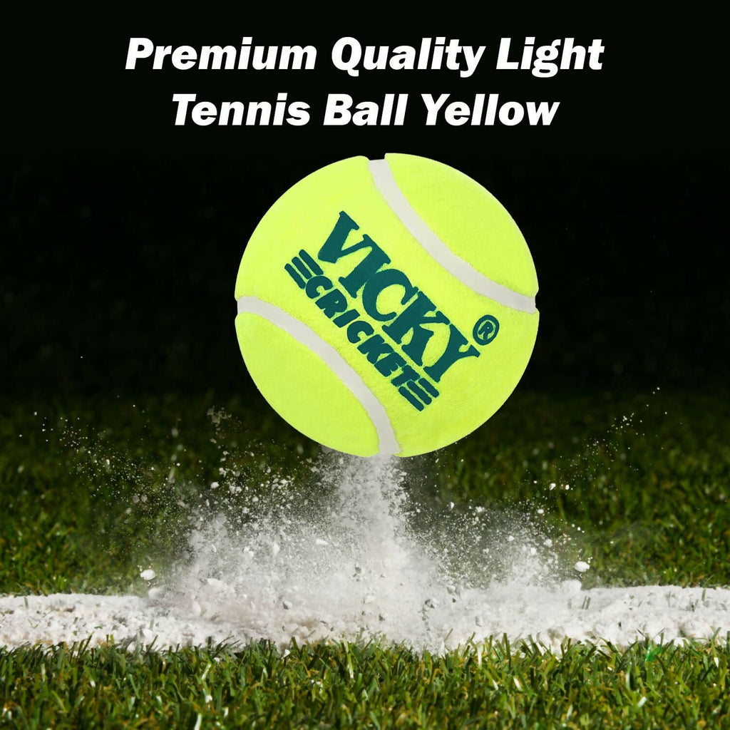 Vicky Yellow Tennis/Cricket Ball Light Multipurposeful Design & Durable Rubber Built