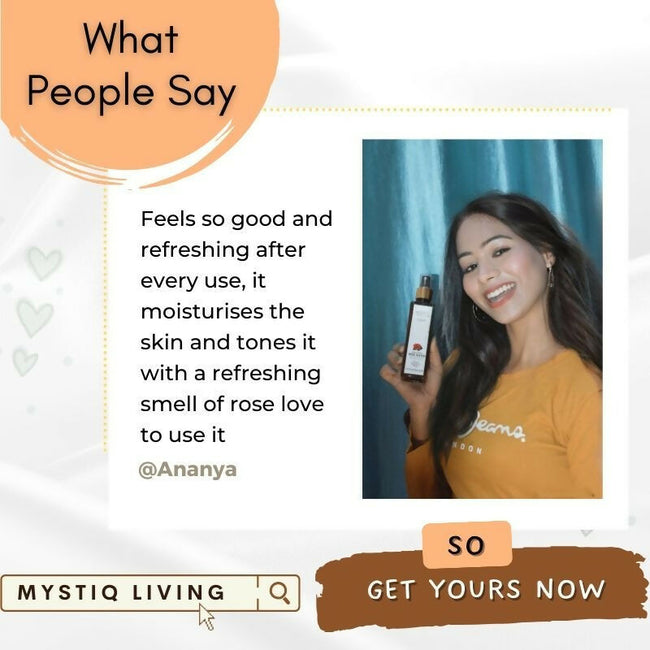 Mystiq Living Rose Water Pure & Natural Spray Face Toner, Gulab Jal For Skin & Hair Main Image