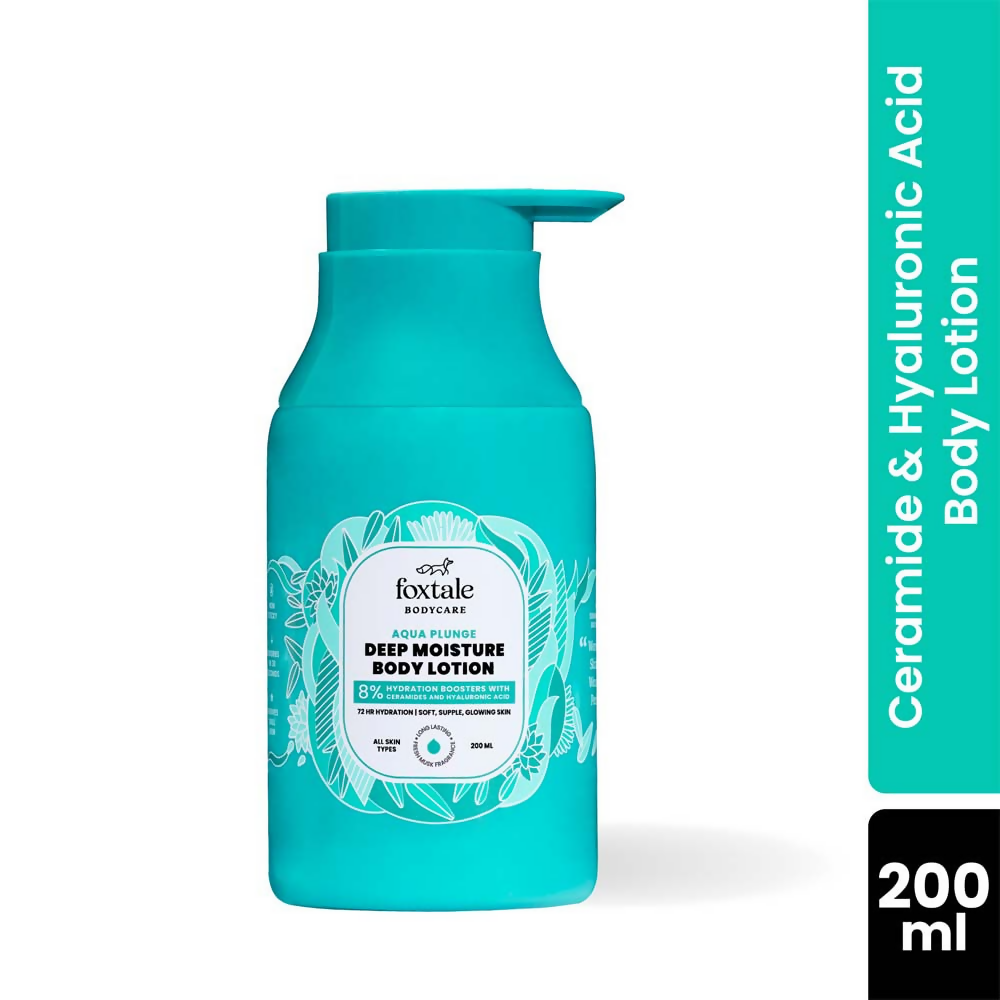 Foxtale Hydrating Body Lotion 72 HR Hydration Lightweight Serum-In-Lotion With Hyaluronic Acid & Ceramides