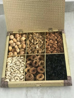 SK Mithaii | Assorted Hibiscus Flower Design Dry Fruit Gift Box |Almonds |Apricots |Walnuts | Cashews |Figs | Black Resins