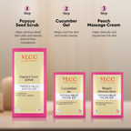 VLCC Salon Series Fruit Facial Kit - (6 Facials) For Lightens Dark Spots & Brightens Skin Tone