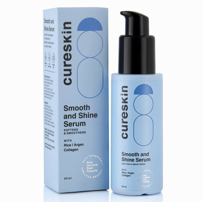 Cureskin Smooth and Shine Hair Serum Helps Reducing Hair Breakage, Frizz Hover Image