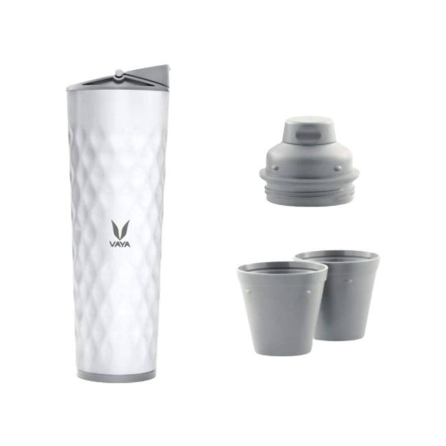 Vaya Drynk Stainless Steel Water Bottle Tumbler for Office - 600ml (White) Hover Image