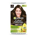 Garnier Color Naturals Creme Riche Hair Color, Shade 3 Darkest Brown