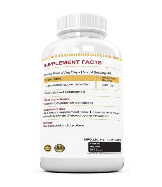 Ramini Bio Nutrition Ganoderma Spore 400mg Veg Capsules Main Image